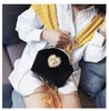 Female Velvet Pearl Handbag Vintage Velour Heart Design Evening Bag Wedding Party Bride Clutch Purse 240304