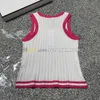 Hoge elastische tank top dames zomer sport tops U-hals breit tee letters geborduurde T-shirts