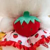 Câlin fraise dessin animé kt poupée en peluche mignon enfants poupée chiffon poupée cadeau lot