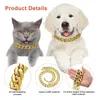 Łańcuch odzieży dla psów Złoty naszyjnik dla psów Abs Plastikowy kołnierz Puppy Costume Lightweight Fashion Jewelry Akcesoria