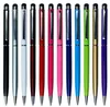 100Pcslot Haute Qualité 2 en 1 Stylet Tactile Stylo Tactile Capacitif En Cristal Coloré pour smartphone universel android phone7354559