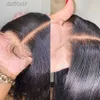 Perruques synthétiques 360 dentelle frontale droite perruques de cheveux humains brésilien 28 30 pouces synthétique avant fermeture perruque pour les femmes 240308