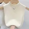 NEW Summer short designer clothe woman vest womens knit shirt sexy top base shirt light thin Letter embroidery for womans vest top waistcoat jumper woman luxury