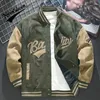 Giubbotti da uomo giapponese 2024 uniforme da baseball giacca in pelle scamosciata allentata Plus Size Bomber solido cappotto streetwear primavera autunno uomo estetica