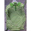 designer CH23 Verão Nova Moda e Moda Jacquard Stripe Solto e Fino Polo T-shirt de manga comprida para Casais 6K49