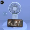 المعجبين الكهربائيين مروحة محمولة USB شحن Mini Portable Air Cooler Desktop Silent Phone Holderh240308