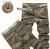 Herren Camouflage Cargo Baumwolle Multi Taschen Militärische Taktische Streetwear Overalls Arbeitskampfhose 240308