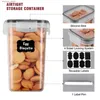 Frascos de alimentos Canisters 5Pcs Set Recipientes de armazenamento de alimentos Organizador de cozinha e recipiente de armazenamento com tampas Geladeira Caixa de macarrão Tanque Latas seladas L240308