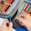 1PCS Multifunction Pencil Bag 72 Slot Large Capacity Painting Pen Holder Storage Box Zipper Gadget Stationery Supplies 240306
