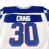 Lodowe koszulki hokejowe 1980 USA 30 Craig 17 Ocallahan Sewing Haftowanie na zewnątrz koszulki sportowe