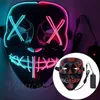 Party Masks Halloween Mask Led Light Up Scary Mask för Festival Cosplay Costume Masquerade Parties Carnival Gift LT822