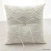 Cushion/Decorative 20x20cm White Lace Wedding Ring Bridal Bearer Cushions Wedding Marriage Ceremony Decoration Supplies