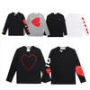 Designer à manches longues décontracté confortable coton motif coeur t-shirt haut femmes hommes sweat-shirt japonais coréen streetwear décontracté sweat-shirt à manches longues