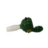 Grönt kaktusglashoppning av vattenrörsröktillbehör 14 mm 18 mm glas tobakskål