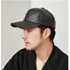 Ball Caps 2024 Men Korea Genuine Leather Baseball Male Casual Cowhide Belt Ear Warm 56-60 Adjustable Sprot Flight Hats