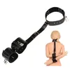 Volwassen Speeltjes Voor Paar Vrouwen Sexy Lingerie Lederen Bondage Hoofdsteunen Slave Hals Kraag Om Handen Fetish Bdsm Y181015016641113