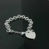 T Family Même Coeur Flèche Bracelet Double T One Flèche Coeur Piercing Bracelet OT Boucle Chaîne Coeur Acier Joint Chaîne Tous les styles sont disponibles