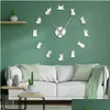 Relojes de pared French Bldog DIY Nt Reloj de pared Francia Perro doméstico Grande Moderno Frenchie Reloj Dod Razas Amantes Regalo 210309 Drop Entrega Dhrnf