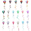 Garden Decorations Air Balloon Wind Spinner Colorful Sequins Striped Hanging Spinners Spiral For Indoor Outdoor Yard Decor