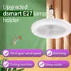 Ventilateur de plafond intelligent 2024 avec lumière, ventilateur à profil bas, ventilateur de plafond encastré, 3 vitesses, LED à intensité variable, télécommande via application, moteur CC silencieux, pour chambre à coucher, salon