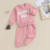 Clothing Sets Toddler Baby Girl Fall Outfit Born Mamas Clothes Sweatshirt Pants Set Winter Jumper Top Matching Suit