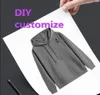 DIY Özelleştir Hoodies Erkek Kadın Moda Siyah Beyaz Kırmızı Kırmızı Serin Gri Turuncu Spor Giyim Baskılı 3D Yüksek Kaliteli Pamuk9525043