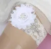 Cintura da sposa in pizzo bianco elasticizzato con perline di cristallo con fiore fatto a mano sexy 9138722