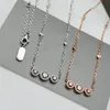 Joy Trilogy Necklace For Woman Jewelry Designer Diamond Sterling Silver Högsta räknare Avancerat material Märkesdesigner Jubileumsgåva med ruta 009