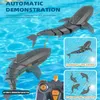 Electric/RC Animals Smart RC Shark Water Spray Water Funny zabawka Zdalne sterowanie statek łodzi podwodnych Ryby Ryba zabawki elektryczne dla chłopców Dzieci T240308