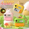 Digital Cameras 48MP Instant Print Camera 2Inch IPS Screen Toddler 1080P Kids Video With Paper For Girls Boys Travel