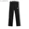 Men's Pants NEEDLES Colors Fashion Sweatpants Embroidered Side Stripe Men Pants Drawstring Pants High 240308