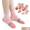 Kids Socks Breathable Cotton Baby Toddler Boy Girls Autumn Winter Spring Warm Trend Cartoon Sock For 1-12 Years Children Mti Color D Dh9S4