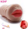 Sexprodukter MAN Masturbateur Oral Artificial Vagina Real Pussy Toy For Men Male Masturbator With USB Heater Sex Toys For Men Y1814010117