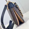 Designer Twinny Femmes Cross Body Body Brown Presbyopie Hand Traided Chain Handbag Sac à main Satchel Lady Vintage Design S-Lock Classic M46659