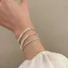Bracelet de perles baroques en argent cassé pour femmes, exquis, haut de gamme, sensation Internet, perles rouges