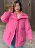 Frauen Trenchcoats Frauen Winterjacke Thicke Warm Daunen Baumwollmantel Lammwolle Reverskragen Kleidung Weibliche Parkas Oberbekleidung