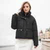 Dames Trenchcoats Warm Pluizig Dikker Parka's Winter Winddicht Sneeuwkleding Casual Parcas-jas Katoen gewatteerd Opstaande kraag Parkalar