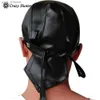 Wide Brim Hats Bucket Hats Faux Leather Biker Skull C Motorcycle Bandana Head Wr Du Doo Do Rag Black Hat L240308