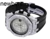 Aps Factory Audemar Pigue Watch Swiss Movement Mens Epic Royal Oak Offshore 42mm Rubber Band Diamond Watch 12.5 Carat