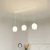 Lampy wiszące nordyckie restaurację szklane żyrandol salon studia sypialnia osobowość kreatywny wystrój domu oświetlenie domowe 3 głowy