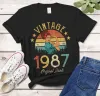 T-shirt Vintage 1987 TShirt Made in 1987 35rd birthday years old Gift for Girl, Wife Mom 35rd birthday idea Classic 100% cotton Tshirt