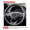 Steering Wheel Covers Black Artificial Leather Hand-stitched Car Cover For Veloster 2024 I30 2024-2024 Elantra