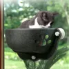 Sunny Fenstersitz-Nest für Katzenfenster, Hängematte mit Kissen, hängendes Schlafbett für Haustierkatzen mit starken Saugnäpfen, Haustierkatzen 240226