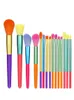 Akvarell Makeup Brush Set 15st Multicolor Neutral Brand Beauty Tools Featured Colorful Difference Powder Foundation Brushes Kit9811794