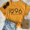 T-shirty Vintage 1996 Party moda harajuku żeńskie ubranie 100%bawełniany zabawny list urodzony kobiety