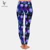 Leggings Letsfind Vacker Night Sky Sun Moon and Stars Digital Printing Women Leggings High midje Fitness Stretch Pants