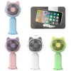 Electric Fans Handheld mini fan portable USB charging mobile phone holder making summer outdoor travel home dormitory officeH240308