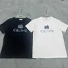 designer CE23 T-shirt a maniche corte slim con perline ricamate con lettere di moda casual CQ5X