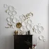 Ceramic Wall Decoration Fish Goldfish Lotus Leaf Threedimensional Background Hanging Pond Combination Pendant Room Decor 240306