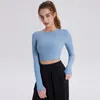 Lu-88 Women's Yoga Fiess Long Sleeved Women's Elastic Quick Drying Sports Tight Top